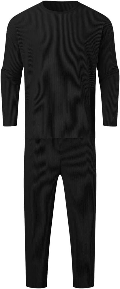 Assorted Men's Solid Round Neck Co-ord Set